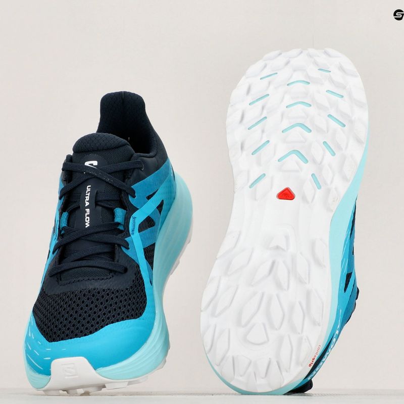 Buty do biegania damskie Salomon Ultra Flow carbon/peacock blue/white 16