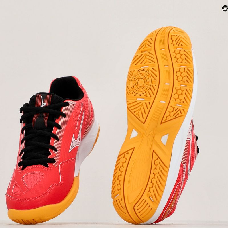 Buty do piłki ręcznej dziecięce Mizuno Stealth Star 2 Jr radiant red/white/carrot curl 10