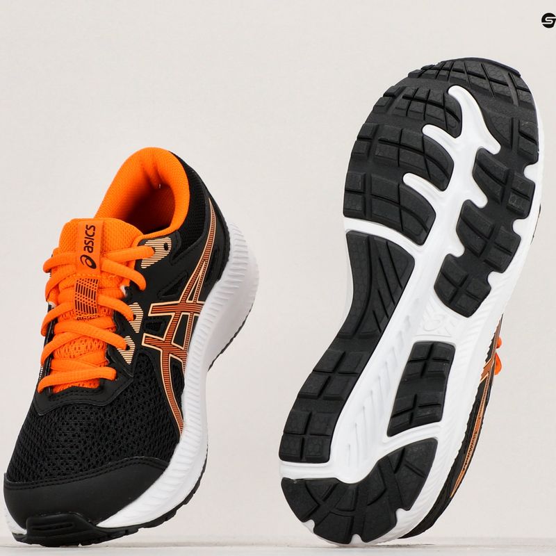Buty do biegania dziecięce ASICS Contend 8 GS black/bright orange 11