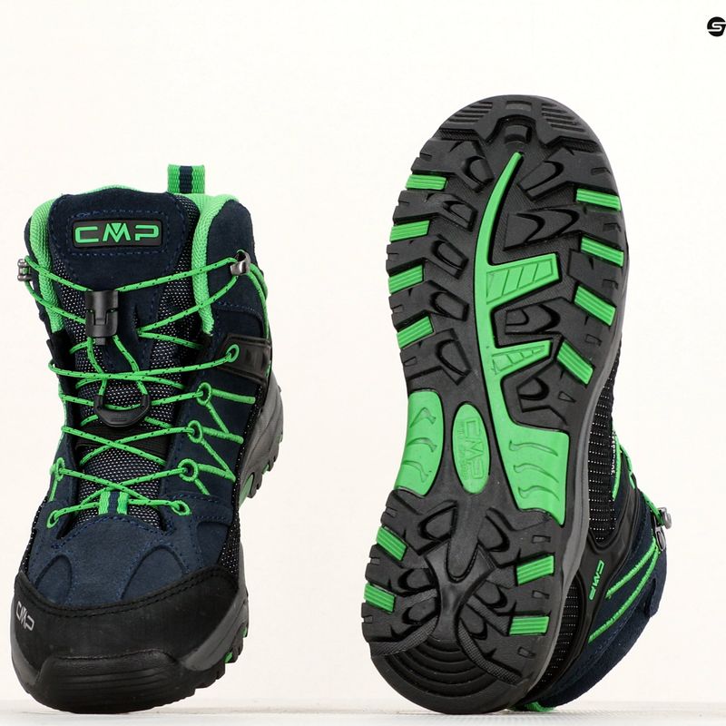 Buty trekkingowe dziecięce CMP Rigel Mid Wp blue/gecko 9