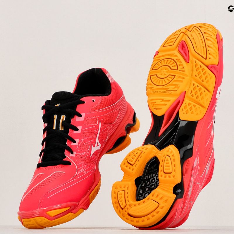 Buty do siatkówki Mizuno Wave Voltage radiant red/white/carrot curl 9