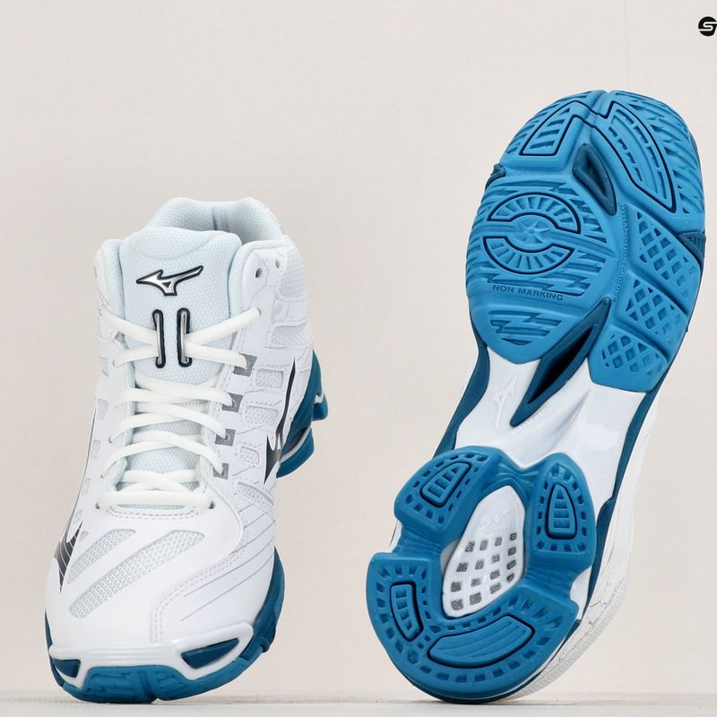 Buty do siatkówki Mizuno Wave Voltage Mid white/sailor blue/silver 9