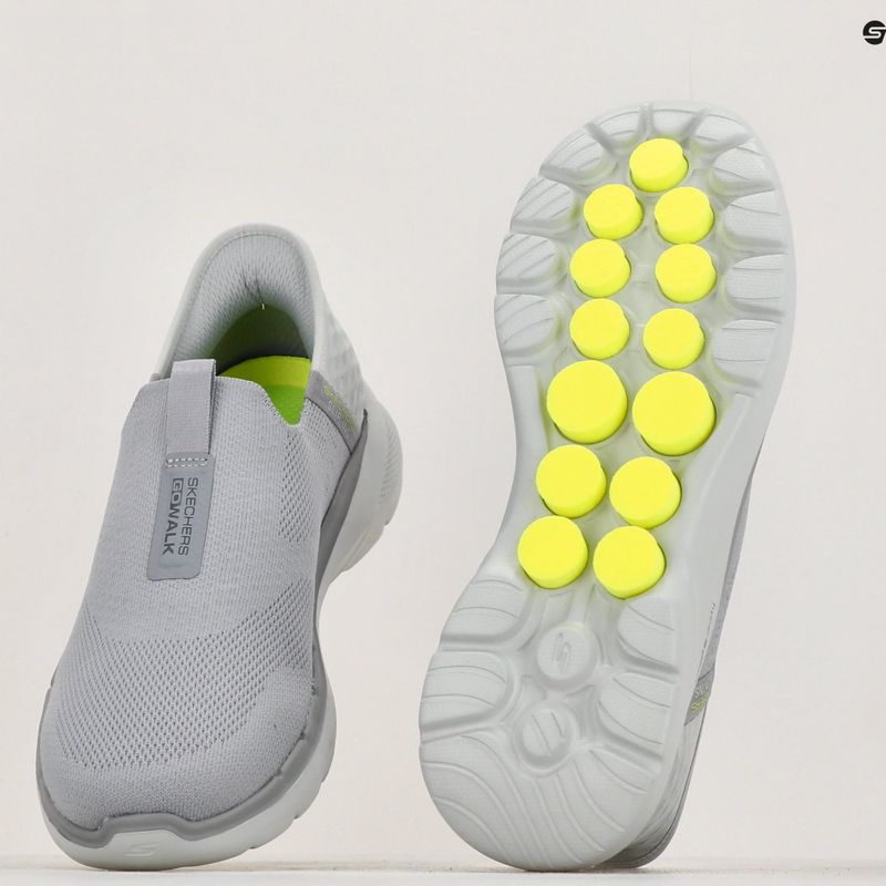 Buty męskie SKECHERS Slip-ins Go Walk 6 Easy On grey/grey/green 9