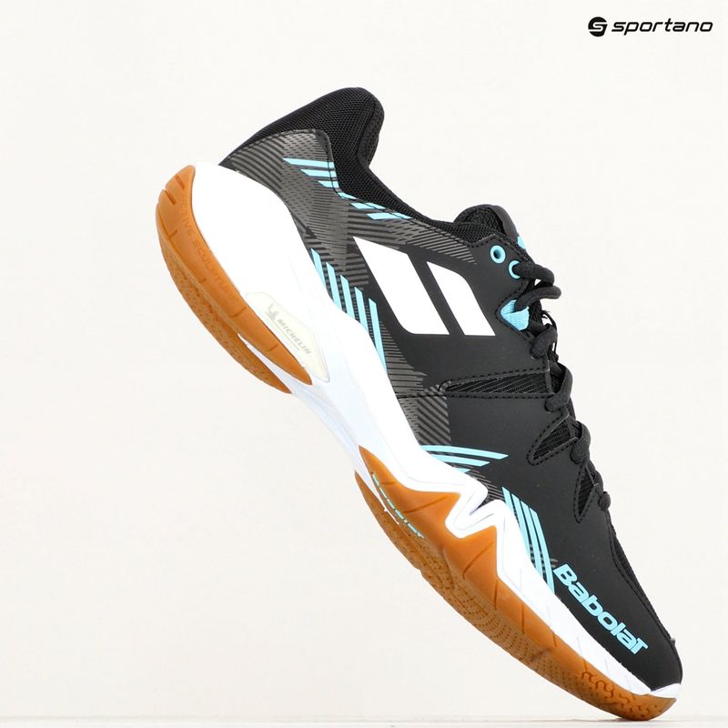 Buty do badmintona męskie Babolat Shadow Spirit black/light blue 9