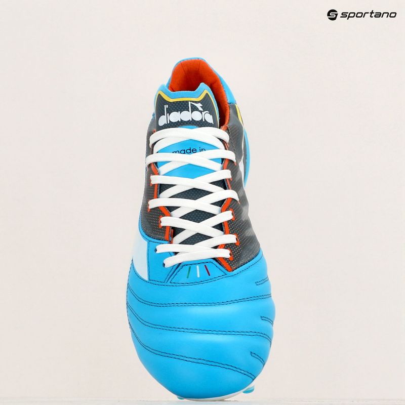 Buty piłkarskie męskie Diadora Brasil Elite Veloce GR ITA LPX blue fluo/white/orange 11