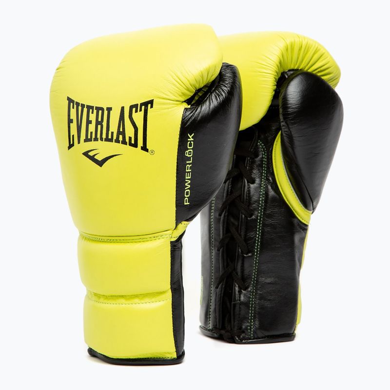 Rękawice bokserskie Everlast Powerlock 2 Laced Pro Training neon yellow 7
