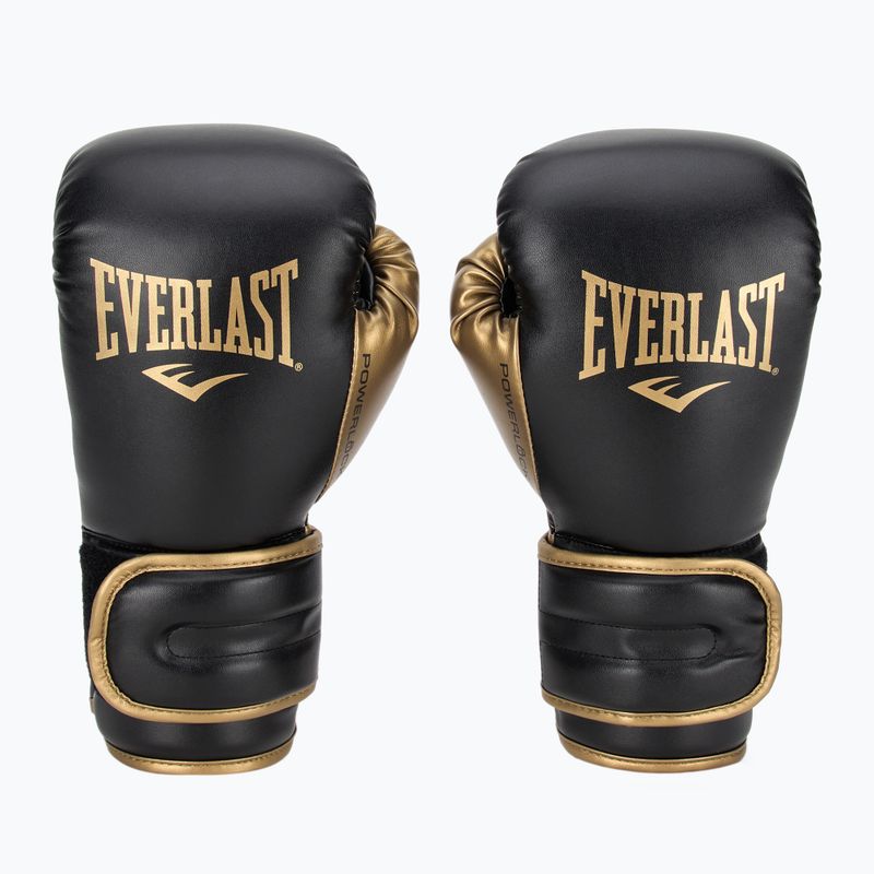 Rękawice bokserskie Everlast Powerlock 2 black/gold 2