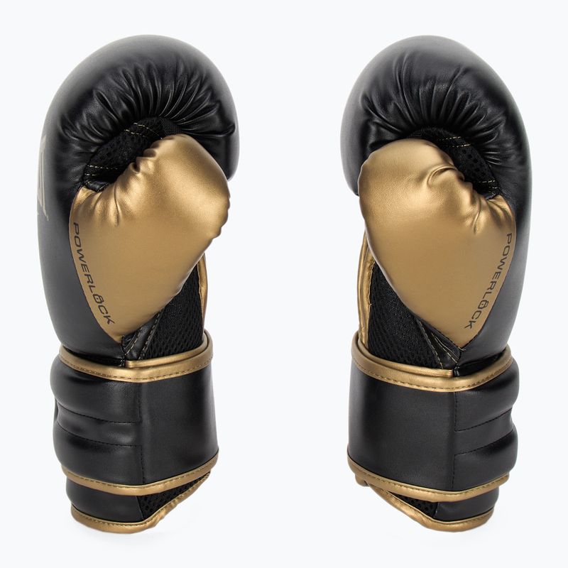 Rękawice bokserskie Everlast Powerlock 2 black/gold 4
