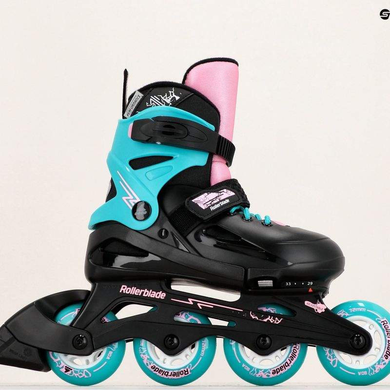 Rolki dziecięce Rollerblade Fury Jr black sea/green 8