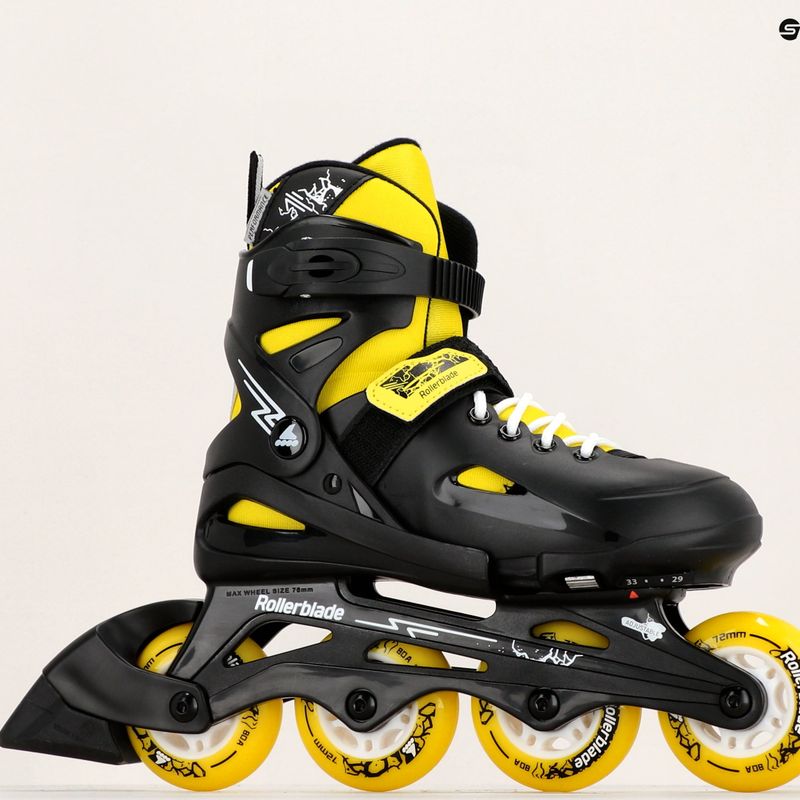 Rolki dziecięce Rollerblade Fury Jr black/yellow 9