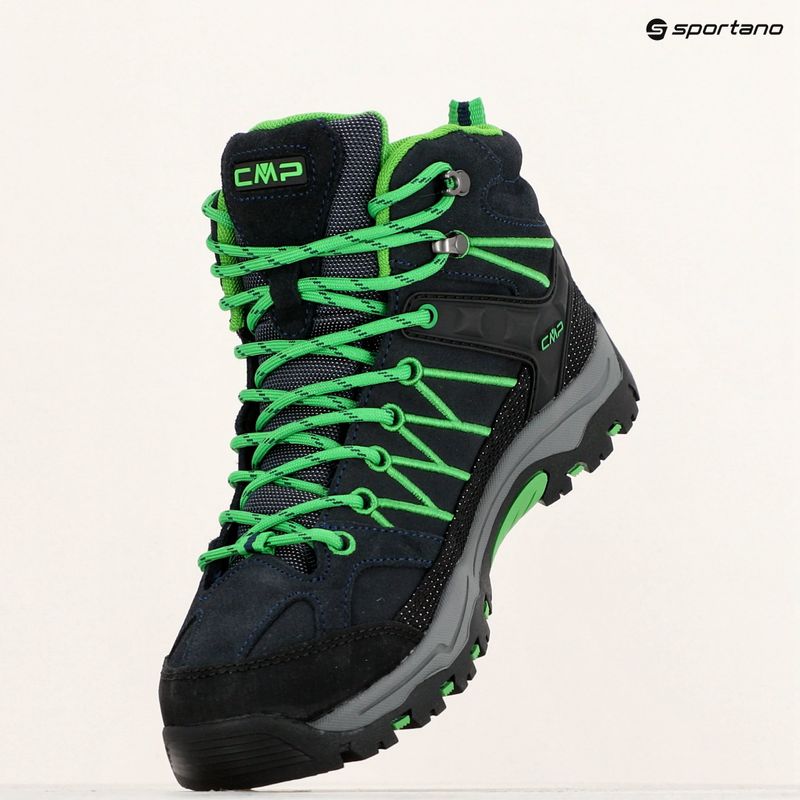 Buty trekkingowe juniorskie CMP Rigel Mid Wp blue/gecko 9