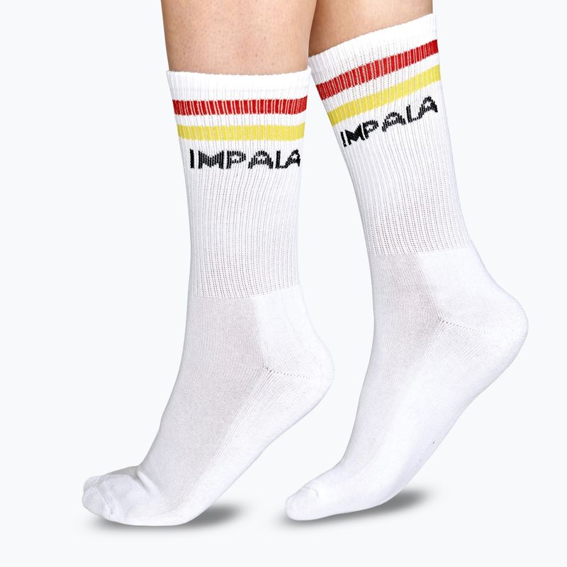 Skarpety damskie IMPALA Stripe 3 pary white 4