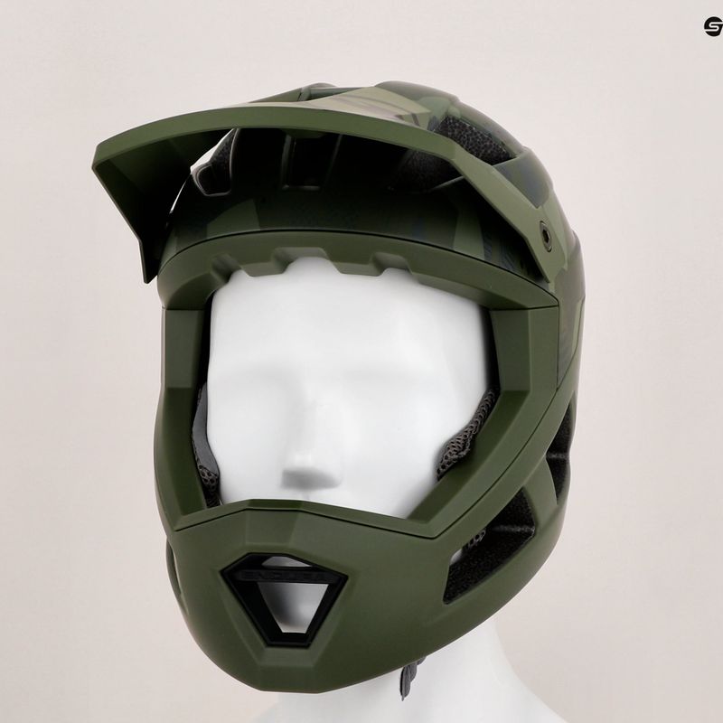 Kask rowerowy dziecięcy Endura Singletrack Full Face Youth olive green 9