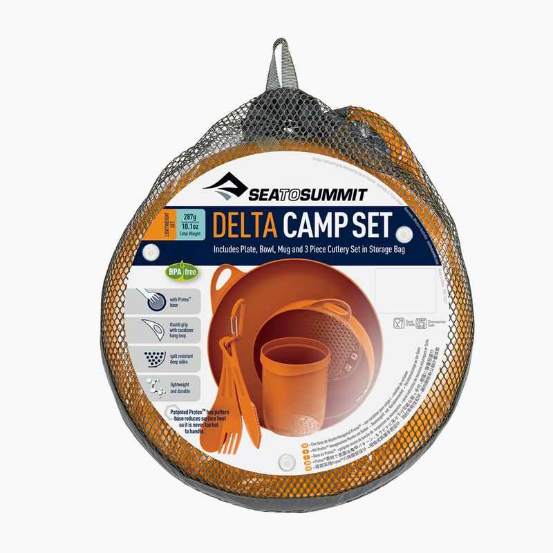 Zestaw naczyń turystycznych Sea to Summit Delta Camp Set orange 6