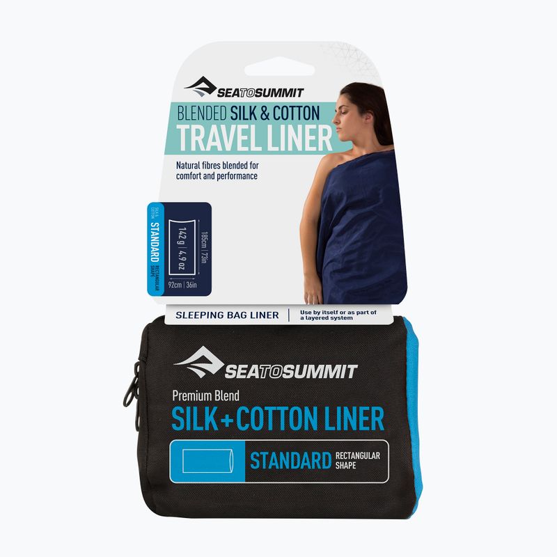 Wkład do śpiwora Sea to Summit Silk/Cotton Standard sea foam 2