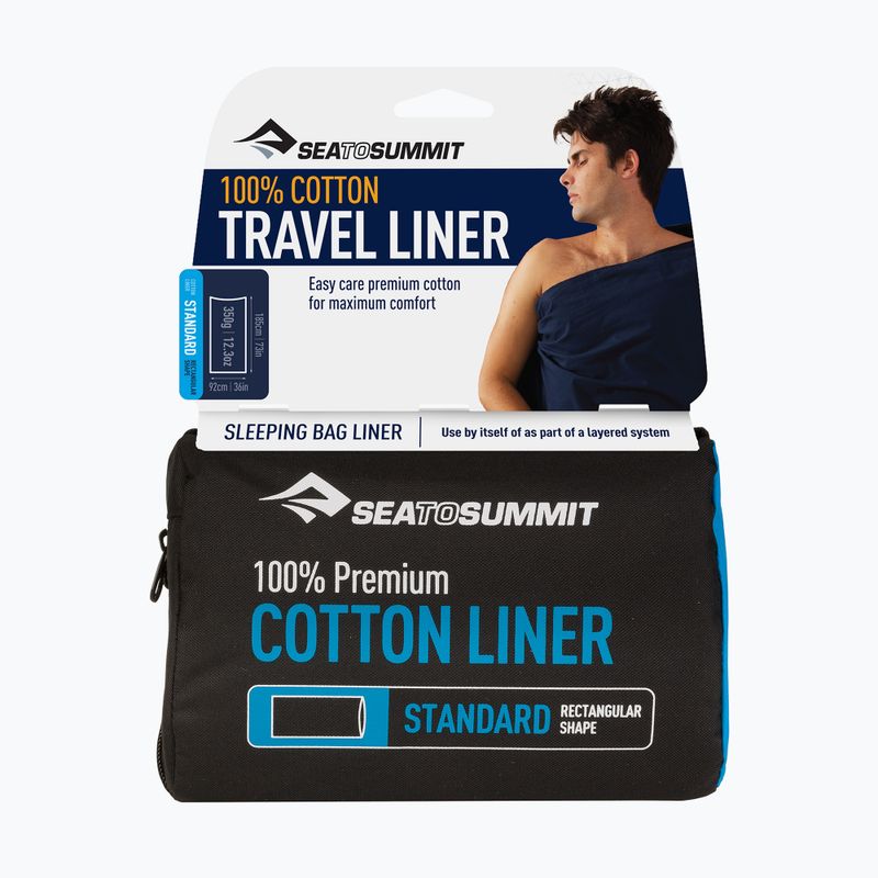 Wkład do śpiwora Sea to Summit Premium Cotton Standard Rect sea foam