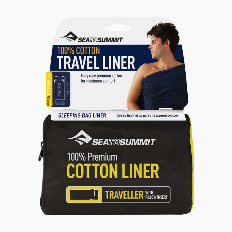 Wkład do śpiwora Sea to Summit Premium Cotton Standard Rect green 3