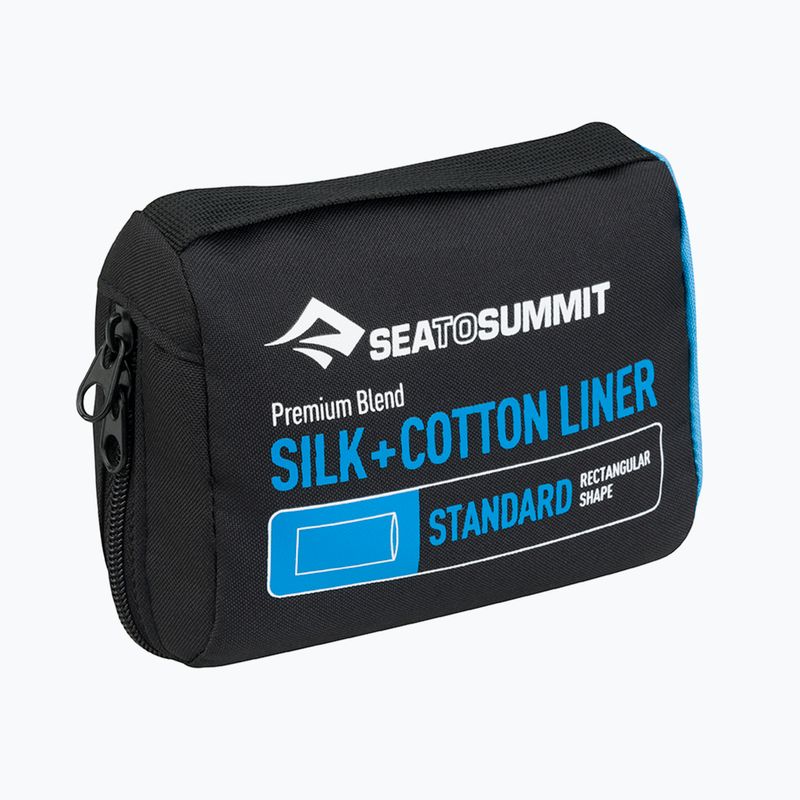 Wkład do śpiwora Sea to Summit Silk/Cotton Traveller with Pillow Slip sea foam