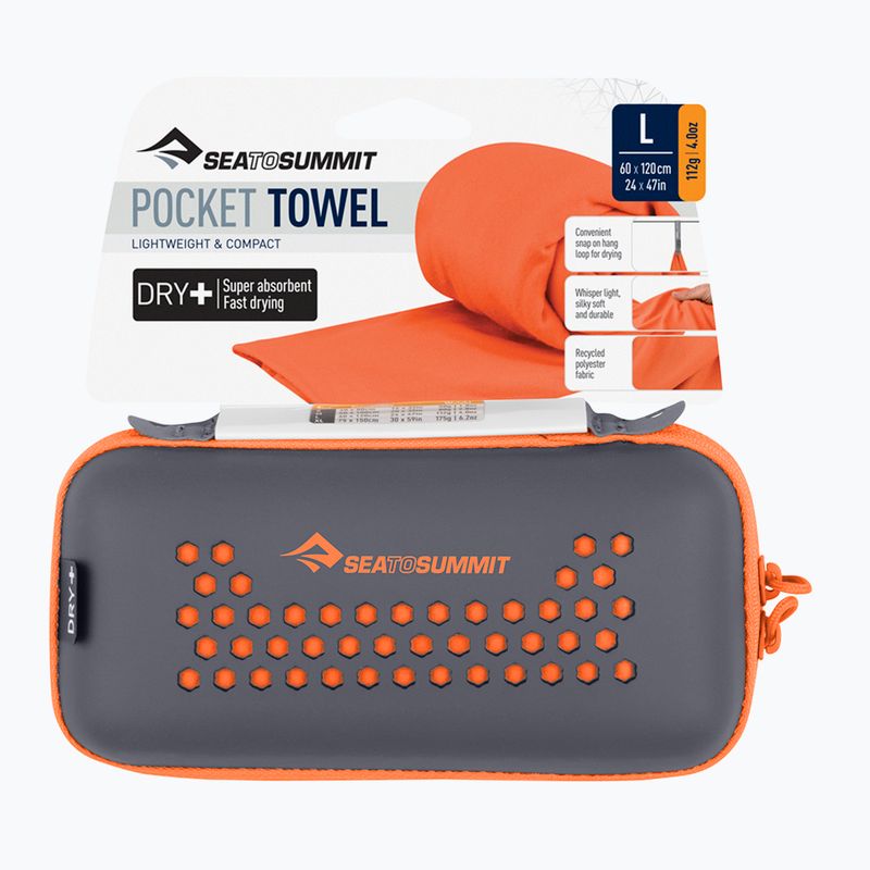 Ręcznik szybkoschnący Sea to Summit Pocket Towel L outblack orange 3