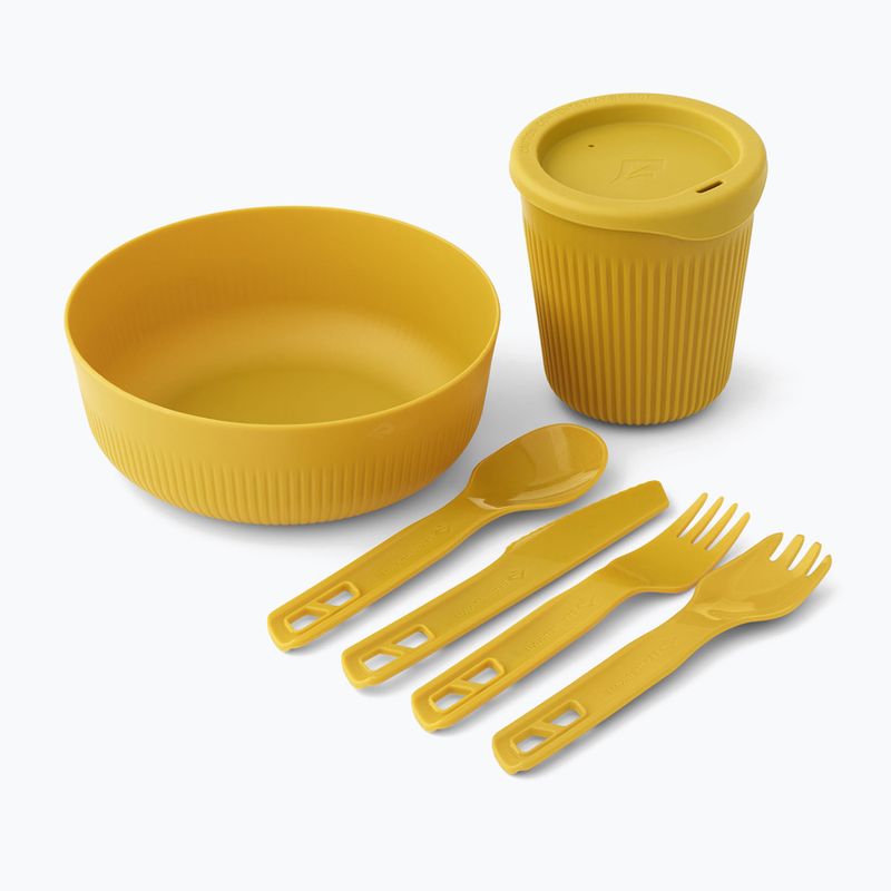 Zestaw naczyń turystycznych Sea to Summit Passage Dinnerware arrowwood yellow 2