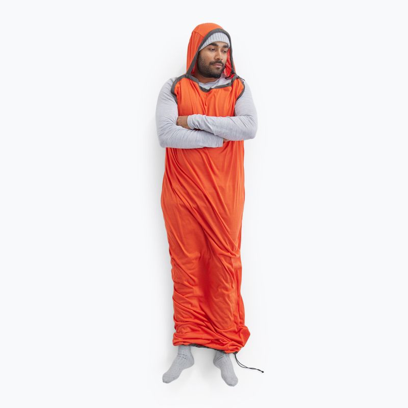 Wkładka do śpiwora Sea to Summit Reactor Extreme Sleeping Bag Liner Mummy ST spicy orange/beluga 8