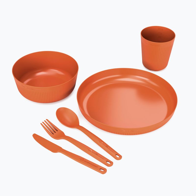 Zestaw naczyń turystycznych Sea To Summit Camp Dinnerware Set 6 burnt orange 2
