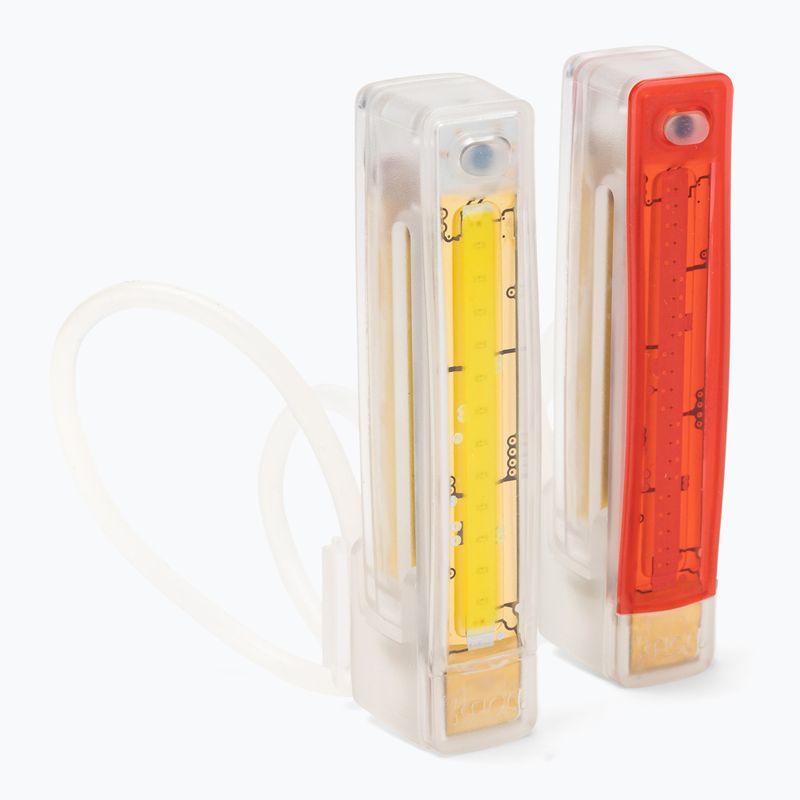 Zestaw lampek rowerowych Knog Plus Twinpack bezbarwny