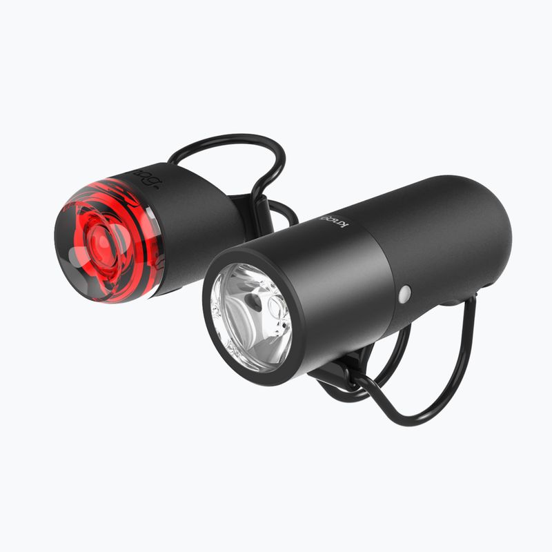 Zestaw lampek rowerowych Knog Plugger Twinpack czarny 2
