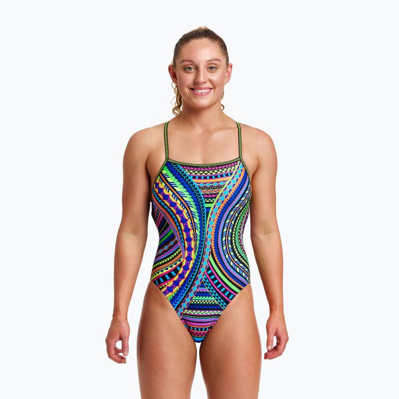 Strój pływacki jednoczęściowy damski Funkita Strapped In One Piece tribal revival 2
