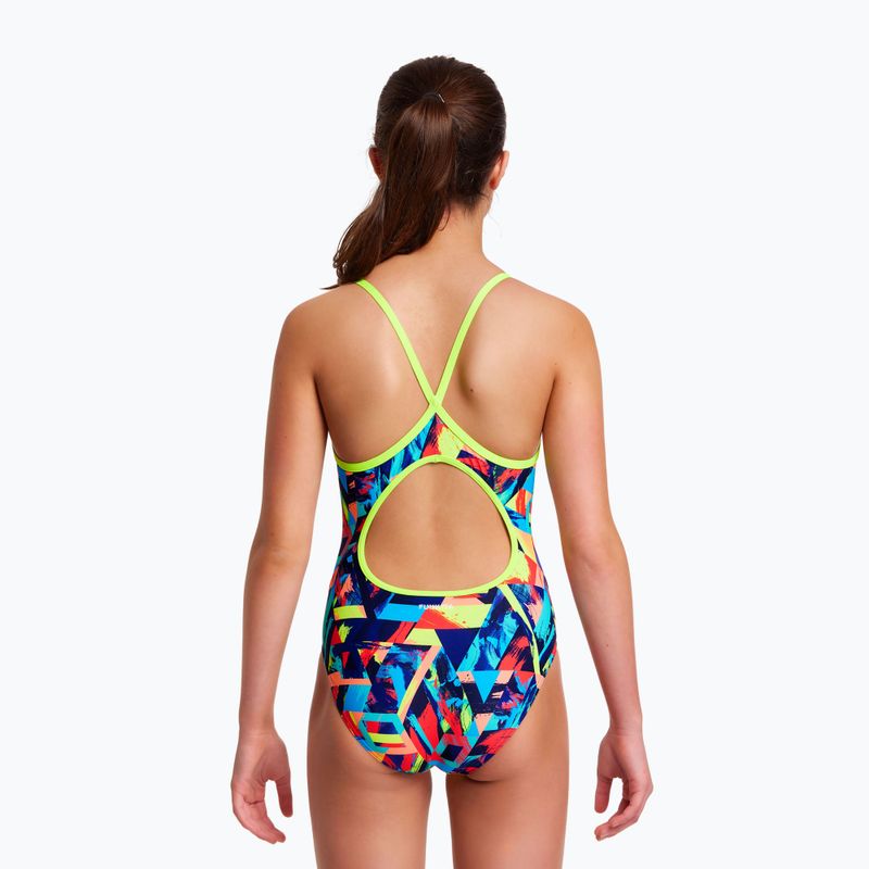 Strój pływacki jednoczęściowy dziecięcy Funkita Diamond Back One Piece blocked bars 6