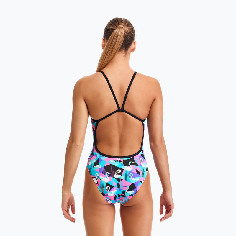 Strój pływacki jednoczęściowy dziecięcy Funkita Eco Single Strap One Piece swan around 6