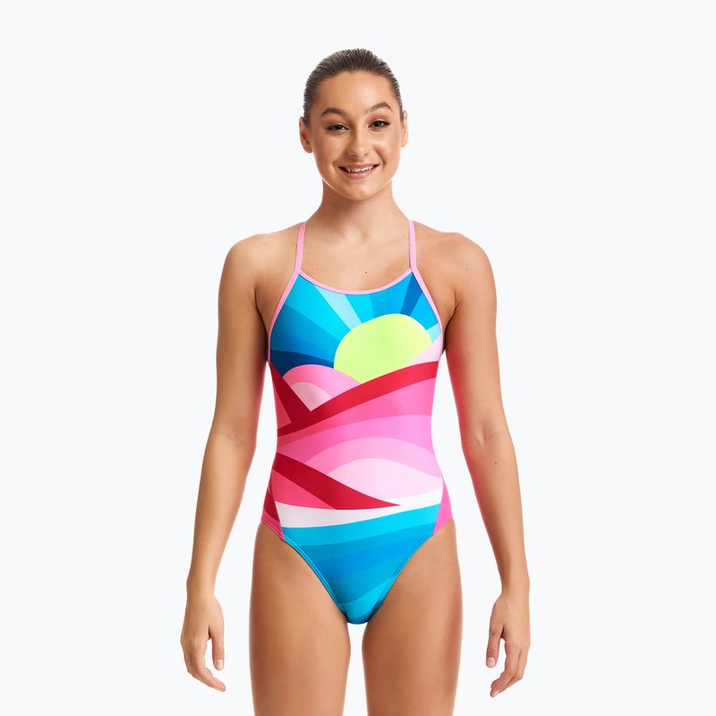 Strój pływacki jednoczęściowy dziecięcy Funkita Diamond Back One Piece summit sunset 5