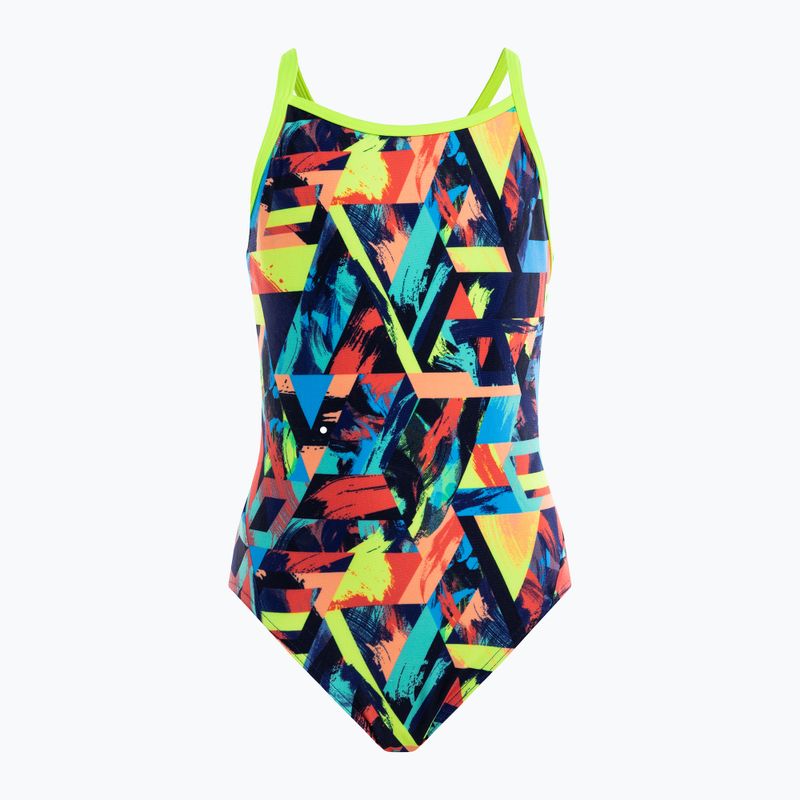 Strój pływacki jednoczęściowy dziecięcy Funkita Diamond Back One Piece blocked bars