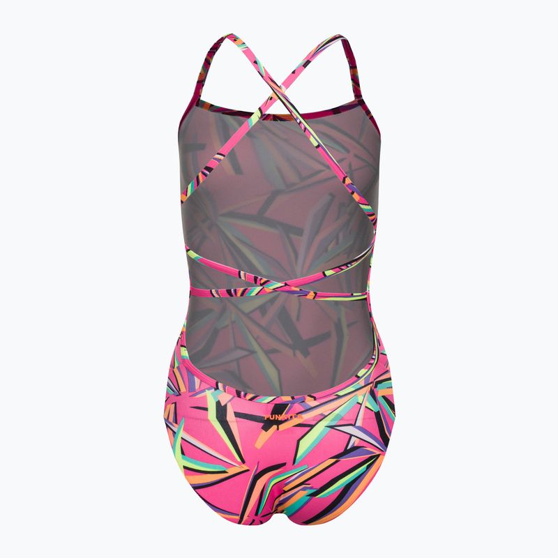 Strój pływacki jednoczęściowy damski Funkita Strapped In One Piece pink multi 2