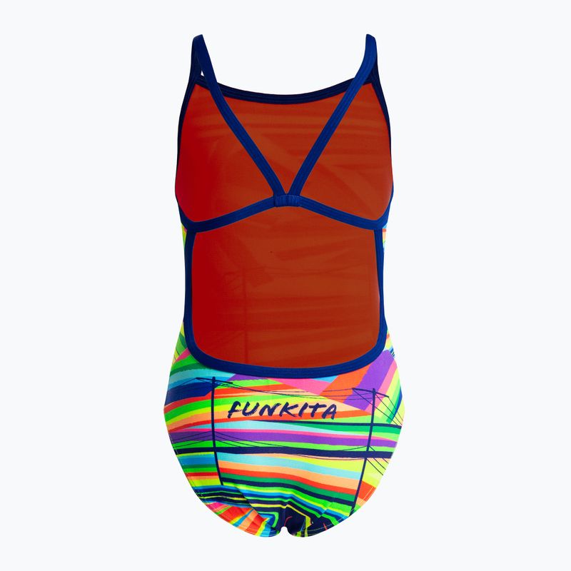 Strój pływacki jednoczęściowy dziecięcy Funkita Single Strap One Piece land lines 2