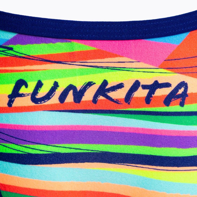 Strój pływacki jednoczęściowy dziecięcy Funkita Single Strap One Piece land lines 3