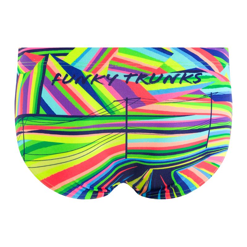Bokserki pływackie męskie Funky Trunks Sidewinder Trunks land lines 2