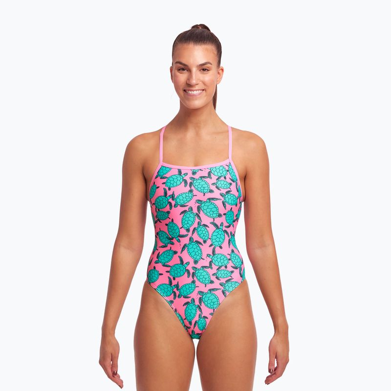 Strój pływacki jednoczęściowy damski Funkita Strapped In One Piece paddling pink 2