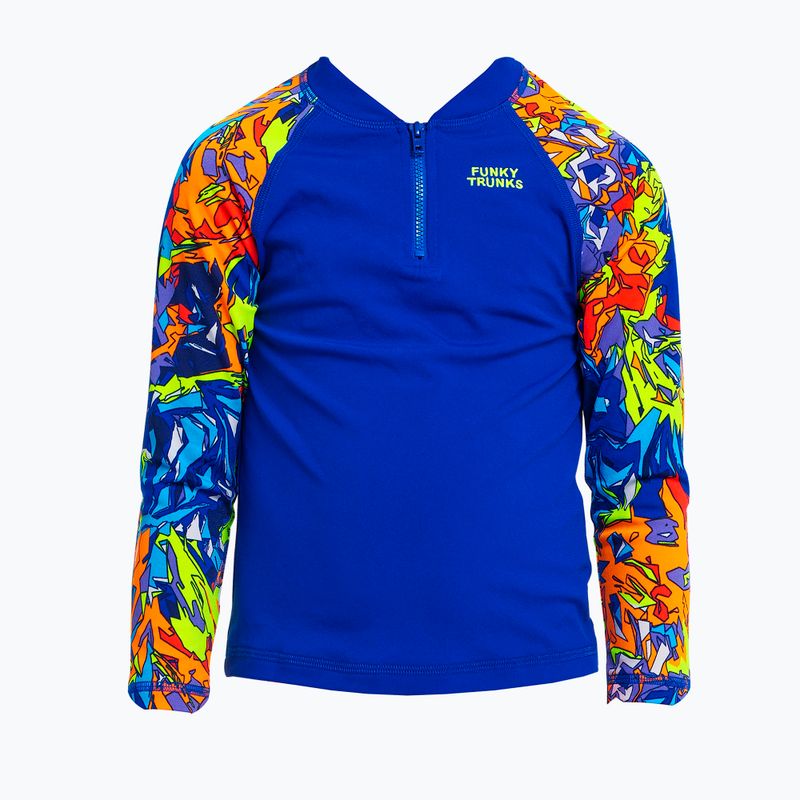 Longsleeve do pływania dziecięcy Funky Trunks Zippy Rash Vest mixed mess