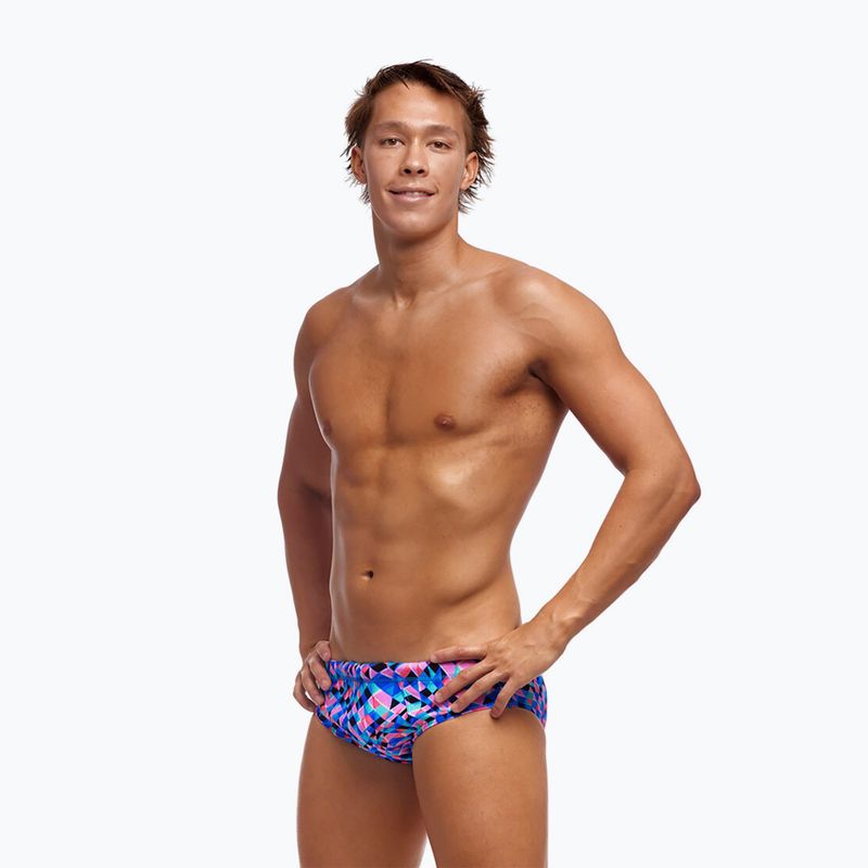 Slipy pływackie męskie Funky Trunks Seamed Briefs warp tour