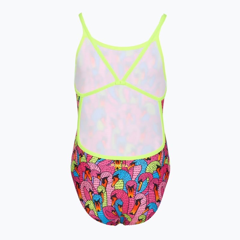 Strój pływacki jednoczęściowy dziecięcy Funkita Single Strap One Piece swan city 2