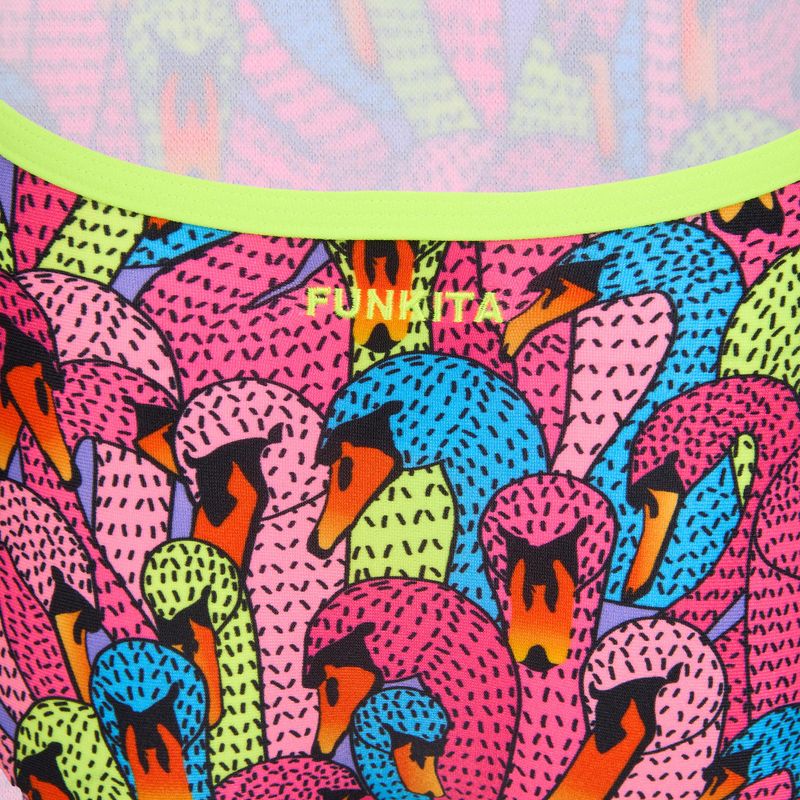Strój pływacki jednoczęściowy dziecięcy Funkita Single Strap One Piece swan city 3