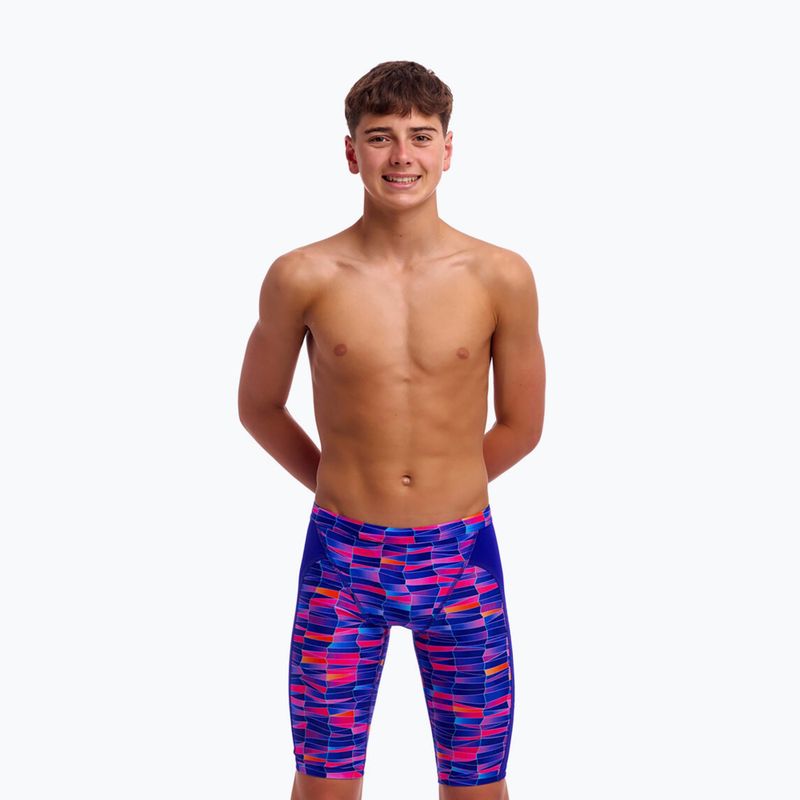 Jammery pływackie dziecięce Funky Trunks Training Jammers warped waves 2
