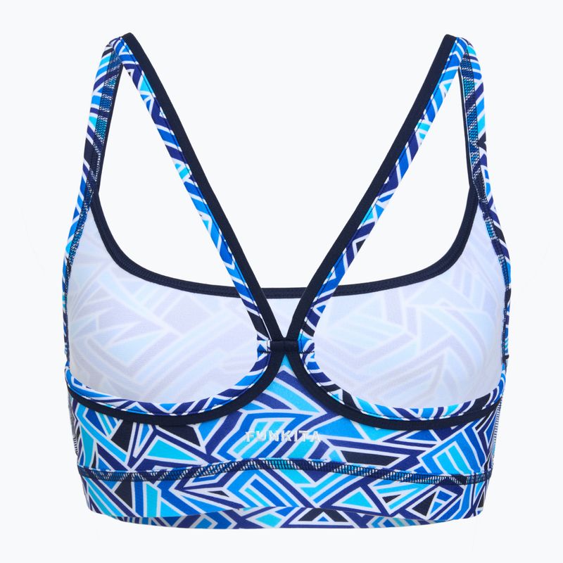 Góra od stroju kąpielowego Funkita Sports Top blue bits 2