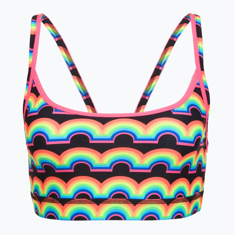 Góra od stroju kąpielowego Funkita Sports Top rainbowie