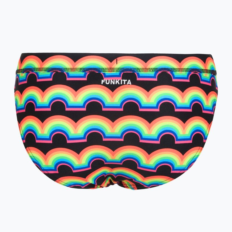 Dół od stroju kąpielowego Funkita Sports Brief rainbowie 2