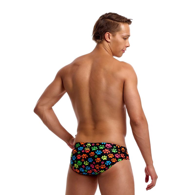 Slipy pływackie męskie Funky Trunks Seamed Briefs pawsome 3