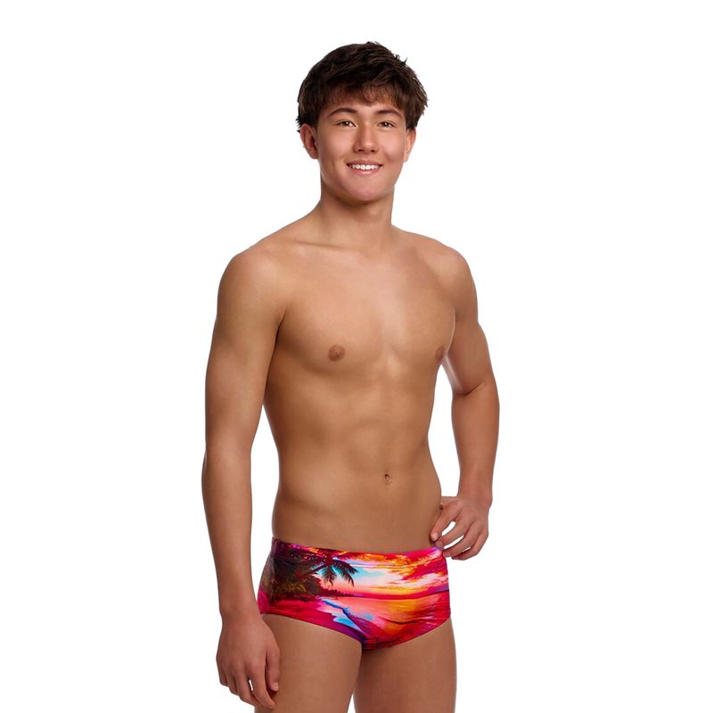 Bokserki kąpielowe chłopięce Funky Trunks Sidewinder Trunks touch of paradise 2