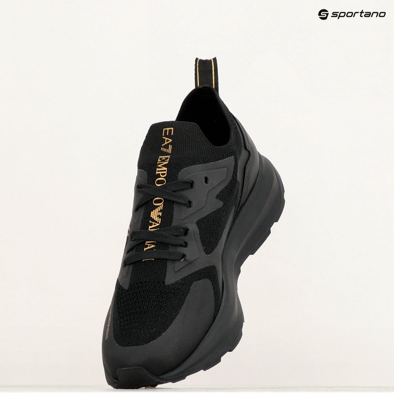 Buty EA7 Emporio Armani Black & White Altura Knit triple black/gold 9