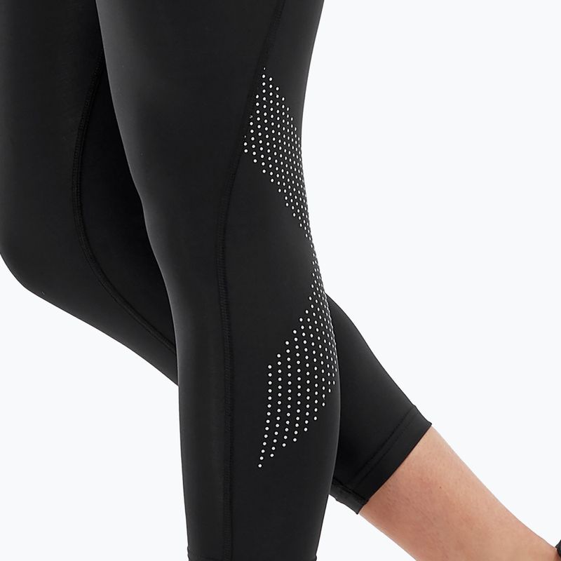Legginsy treningowe damskie 2XU Motion Mid-Rise Compression 7/8 black/dotted reflective logo 7